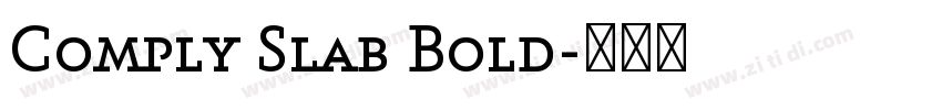 Comply Slab Bold字体转换 Comply Slab Bold字体转换